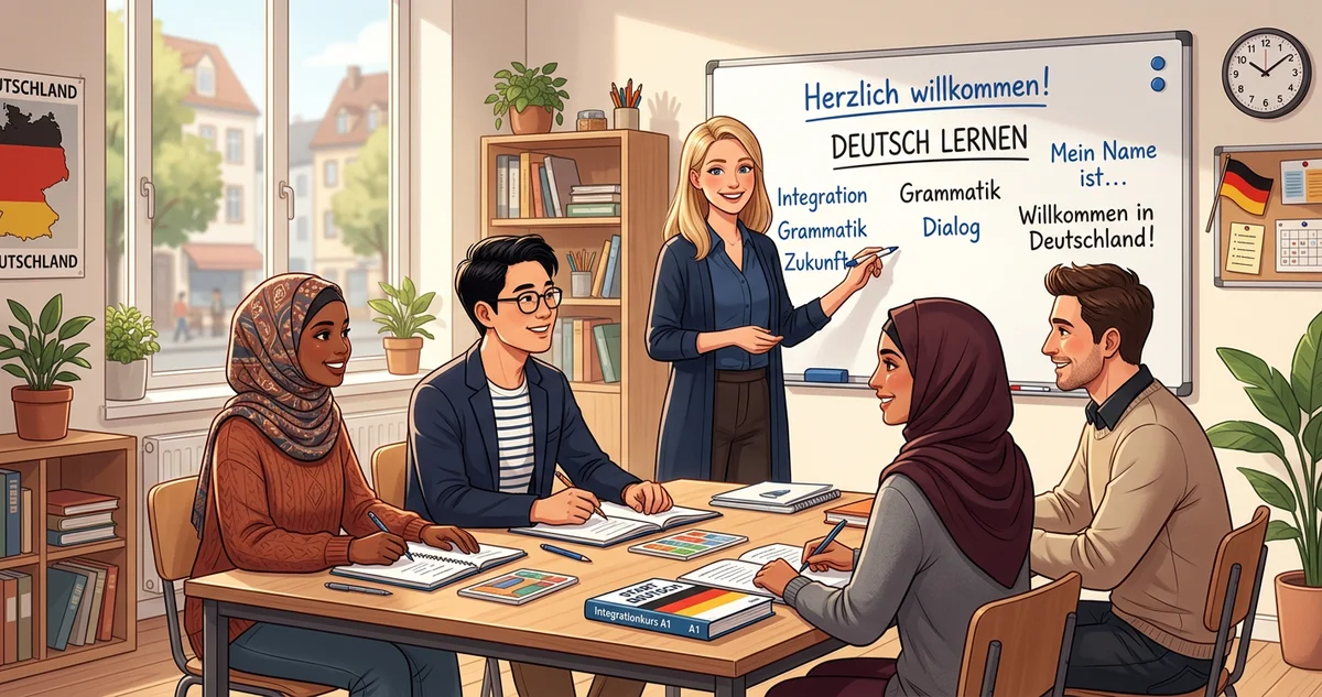 Integrationskurs Deutschland – Ausländer lernen gemeinsam Deutsch in einer Sprachschule