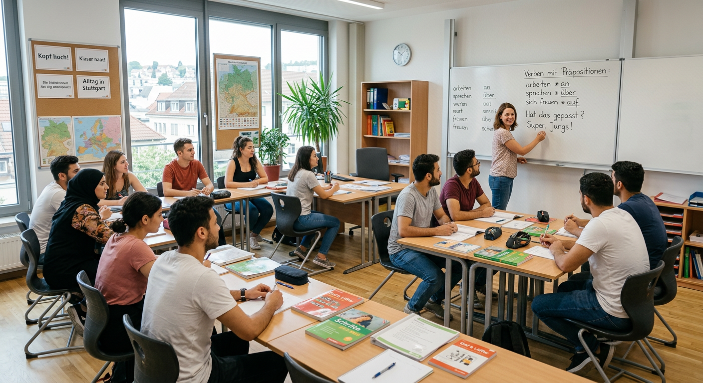 Deutschkurs Stuttgart - Studierende lernen Deutsch in einer Sprachschule